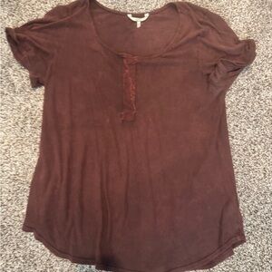 BKE Brown Relaxed Short Sleeve T-Shirt